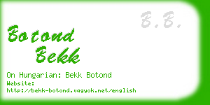 botond bekk business card